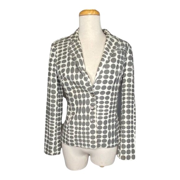 Alberto Makali Jackets & Blazers - Alberto Makali Polka Dot Blazer Jacket Cotton/Spandex Size S Made In USA